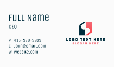 Courier Agency Letter S Business Card Image Preview