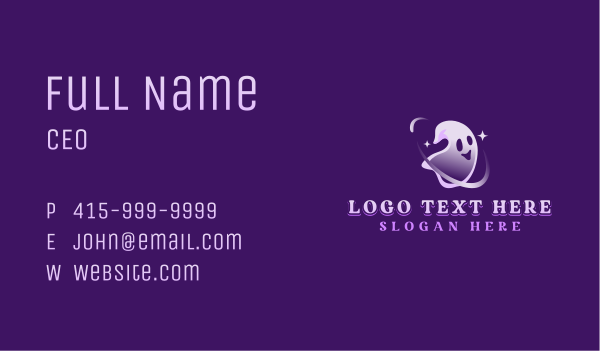 Horror Halloween Ghost Business Card Design Image Preview
