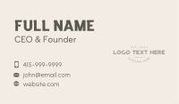 Simple Unique Wordmark Business Card Image Preview