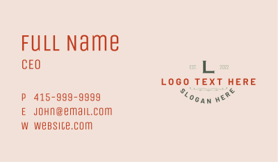Elegant Business Lettermark Business Card Image Preview