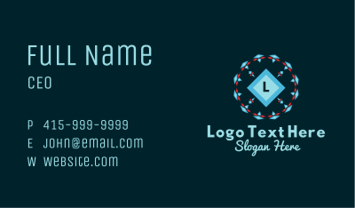 Diamond Wreath Lettermark Business Card Image Preview