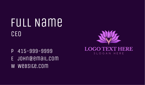 Wellness Lotus Hands Business Card Design Image Preview