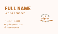 Retro Hipster Wordmark Business Card Image Preview