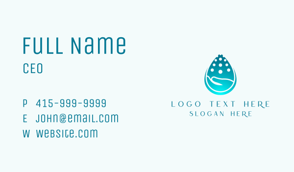 Hand Liquid Cleaner Business Card Design Image Preview