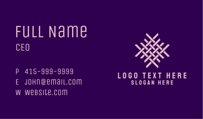 Rattan Textile Pattern Business Card Image Preview