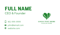 Natural Heart Leaves Business Card Image Preview