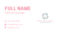 Flower Wreath Decor Letter Business Card Preview