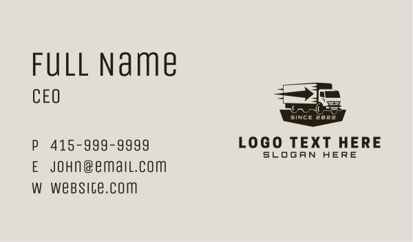 Arrow Delivery Trucking Business Card Design Image Preview