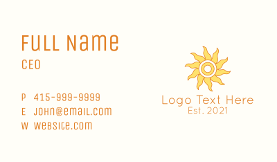 Tropical Summer Sun Business Card Image Preview