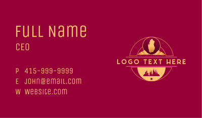 Qatar Map Tourism Business Card Image Preview
