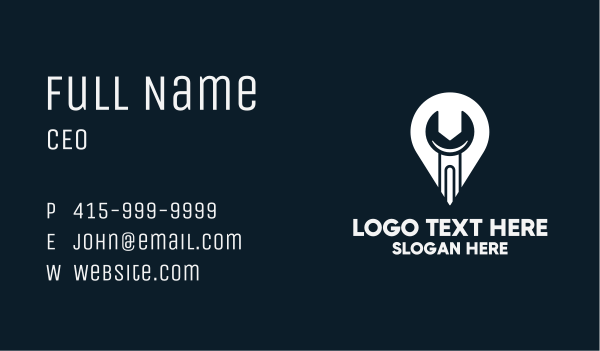Wrench Mechanic Finder Business Card Design Image Preview