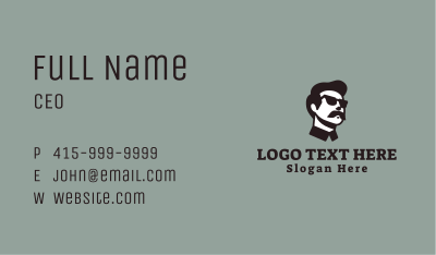 Man Moustache Barbershop Business Card Image Preview