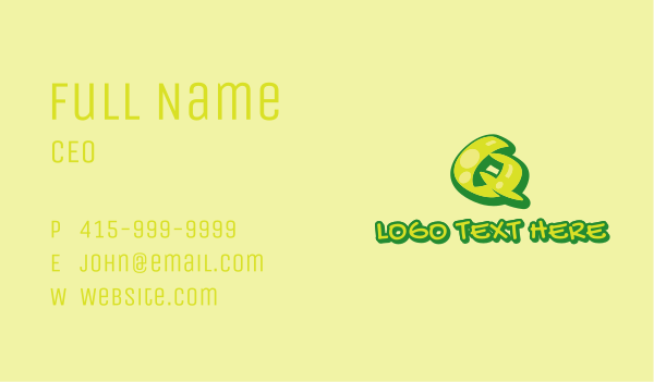 Graphic Gloss Letter Q Business Card Design Image Preview