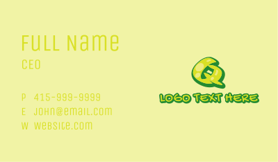 Graphic Gloss Letter Q Business Card Image Preview