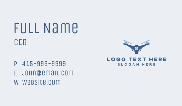 Quadrotor Drone Videography Business Card Design Image Preview