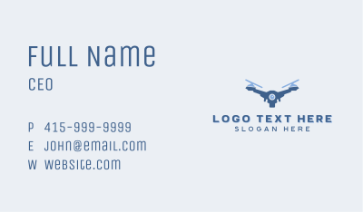 Quadrotor Drone Videography Business Card Image Preview