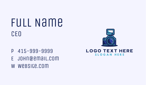 Flash Photography Camera Business Card Design Image Preview