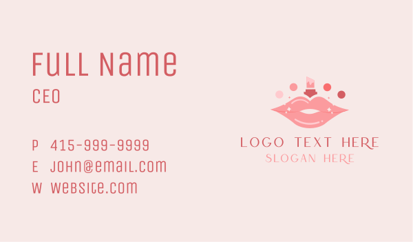 Lipstick Beauty Cosmetics Business Card Design Image Preview