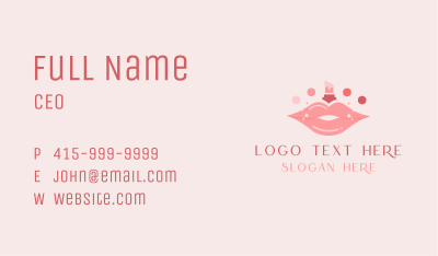 Lipstick Beauty Cosmetics Business Card