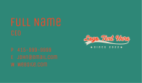 Vintage Varsity Wordmark Business Card Image Preview