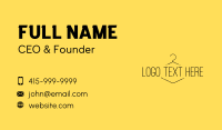 Minimalist Clothing Wordmark Business Card Preview