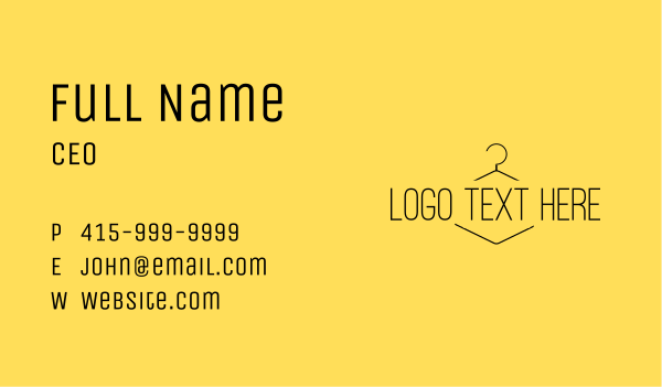 Minimalist Clothing Wordmark Business Card Design Image Preview