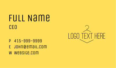 Minimalist Clothing Wordmark Business Card Image Preview