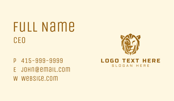 Gold Premium Lion Business Card Design Image Preview