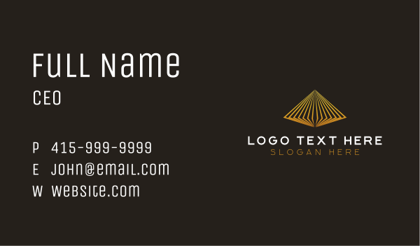Premium Pyramid Marketing Business Card Design