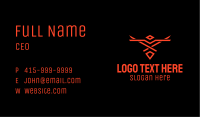 Red Tribal Bird Gaming Business Card Image Preview