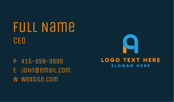 Simple Generic Letter A & Q Business Card Design Image Preview