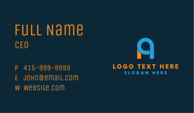 Simple Generic Letter A & Q Business Card Image Preview