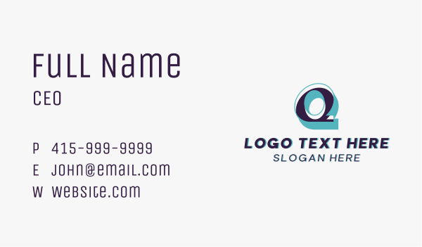 Generic Studio Letter Q Business Card Design Image Preview