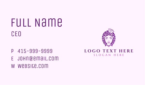Floral Woman Fashion Business Card Design Image Preview