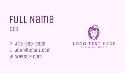 Floral Woman Fashion Business Card Image Preview