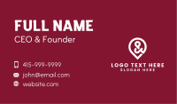Location Pin Ampersand Business Card Image Preview