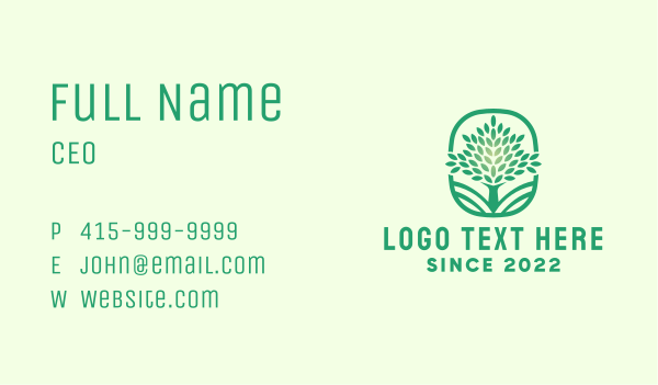 Landscaping Tree Plant Business Card Design Image Preview
