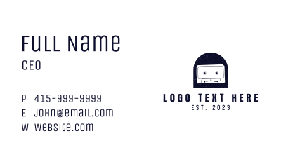 Grunge Cassette Tape Badge Business Card Image Preview