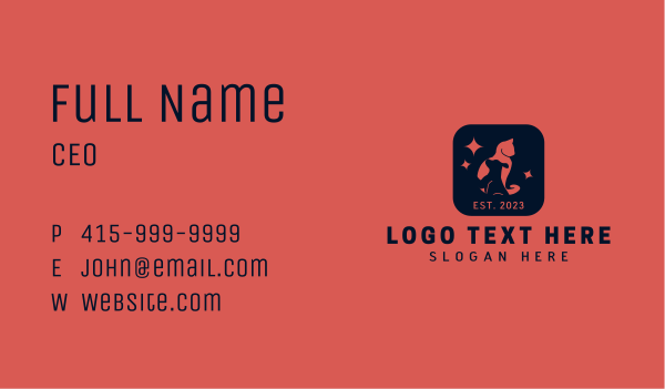 Animal Pet Care Business Card Design Image Preview