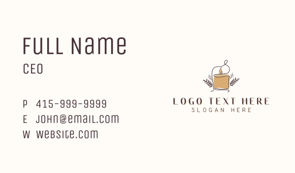 Scented Candle Decoration Business Card Design Image Preview