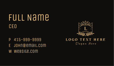 Fashion Crown Shield Business Card Image Preview