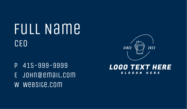 Cleaning Bucket Sanitation Business Card Design Image Preview