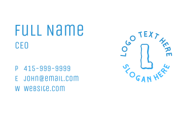 Cold Blue Letter Business Card Image Preview