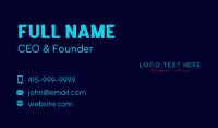 Nightlife Neon Wordmark Business Card Image Preview