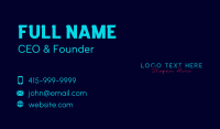 Nightlife Neon Wordmark Business Card Preview