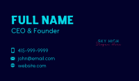 Nightlife Neon Wordmark Business Card Image Preview