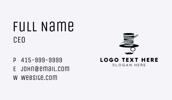 Tailoring Gentleman Hat  Business Card Design Image Preview