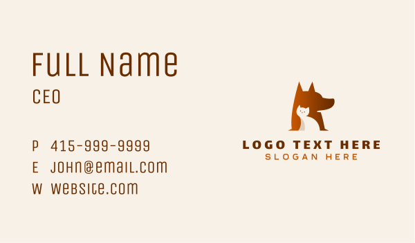 Dog & Cat Pet Shop Business Card Design Image Preview