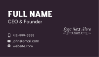 Elegant White Banner Wordmark Business Card Image Preview