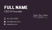 Elegant White Banner Wordmark Business Card Design